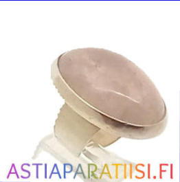 FINNISH DESIGN ,Vintage hopeasormus ruusukvartsilla kivi,Heikki Kaksonen helsinki Vuodelta 1967, avoin/s��dett�v�, hopeaa Pitoisuus 916,Kunto: hyv�,165 mm,hinta 130,� (sis. alv) (Tuote nro Item 136DK)