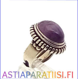 FINNISH DESIGN ,Vintage Hopea sormus Ametisti kivi,Buchert Georg oy,Vuodelta 1957, avoin/s��dett�v�,hopeaa Pitoisuus 813,Kunto: hyv�,175 mm,hinta 120,� (sis. alv) (Tuote nro Item 133DK)