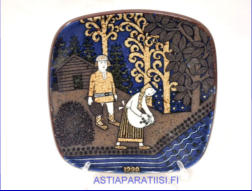 ARABIA, Vuosilautanen 1990,Design:Raija Uosikkinen,halkaisija .n. 20,5 cm X20,5 cm, 1kpl. 42/kpl,( Tuote nro 117AM )